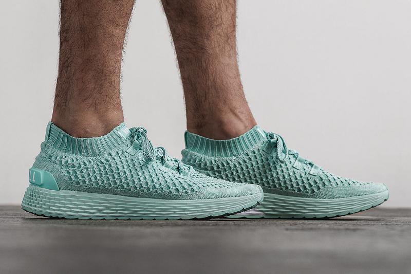 Nobull Bright Aqua Knit Runner Men's Running Shoes Turquoise | USA K1072O
